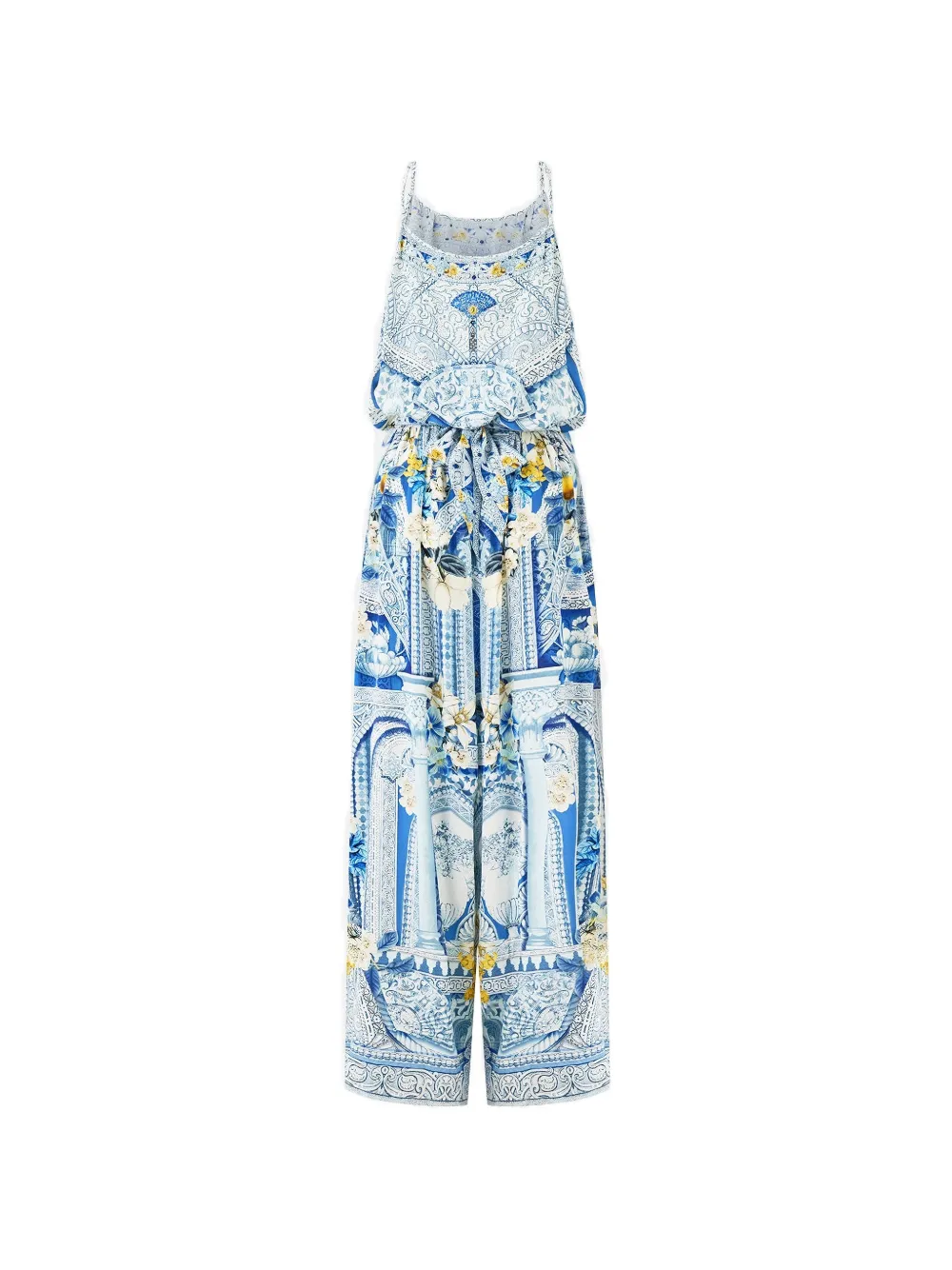  Camilla Shoestring-strap Jumpsuit - Blue 