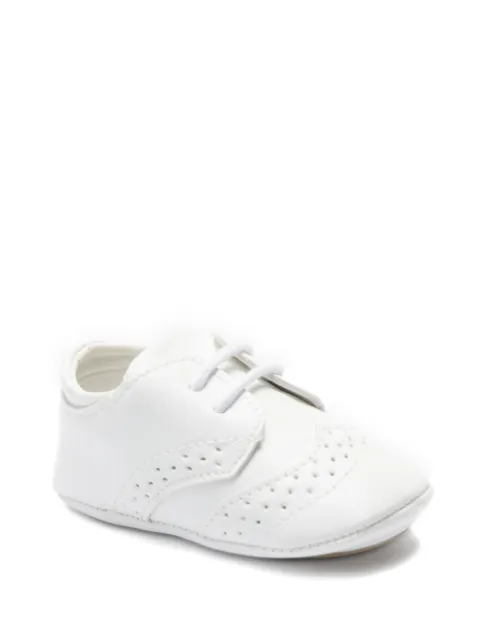 Moustache lace-up crib shoes