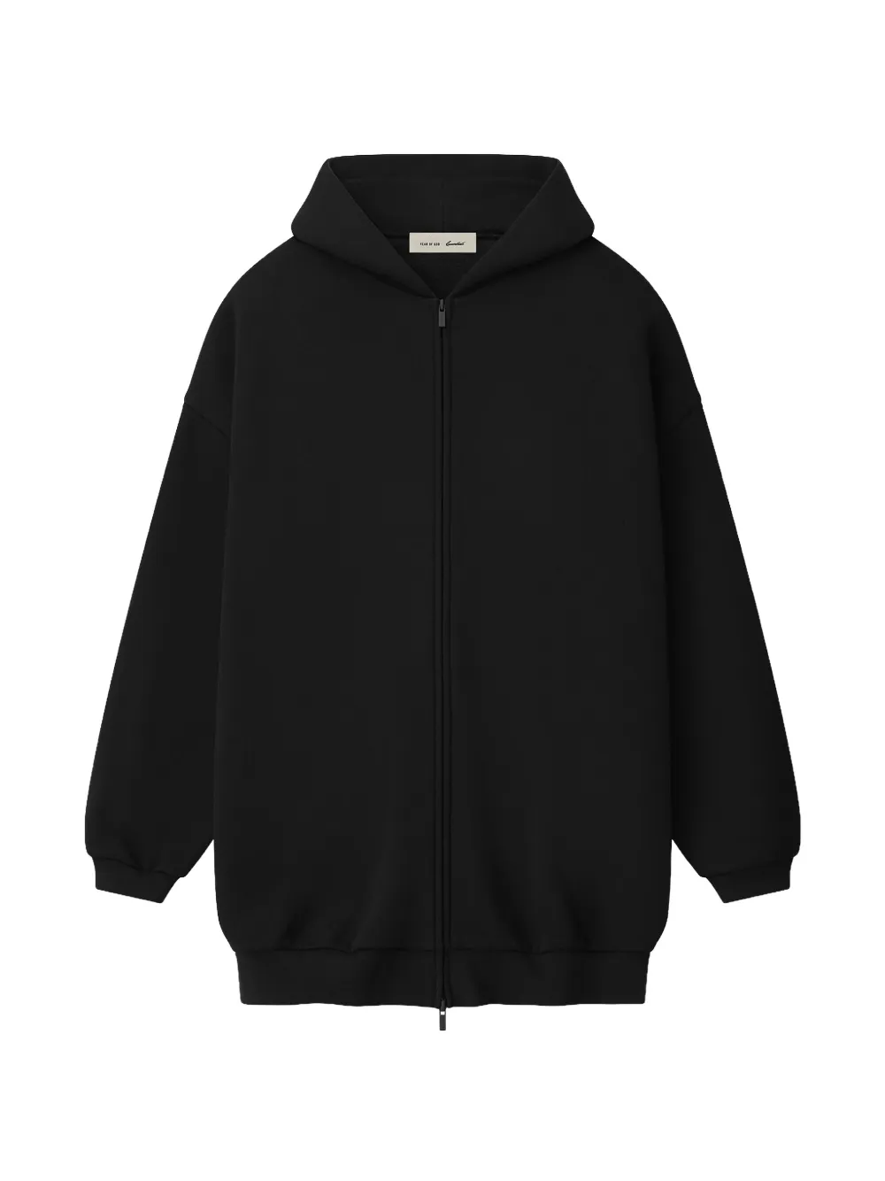 FEAR OF GOD ESSENTIALS zip long hoodie - Schwarz
