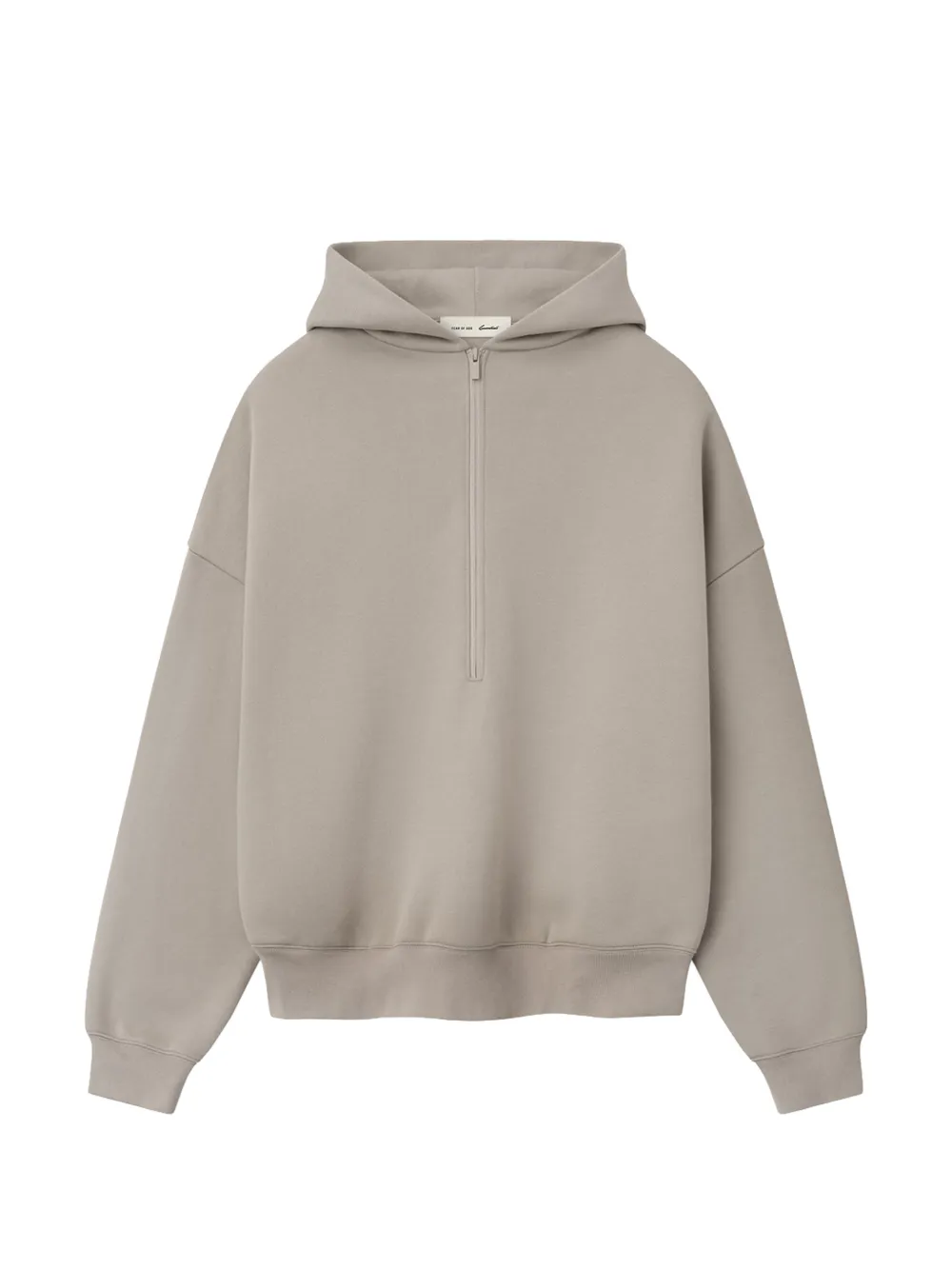 FEAR OF GOD ESSENTIALS half zip lounge hoodie - Toni neutri