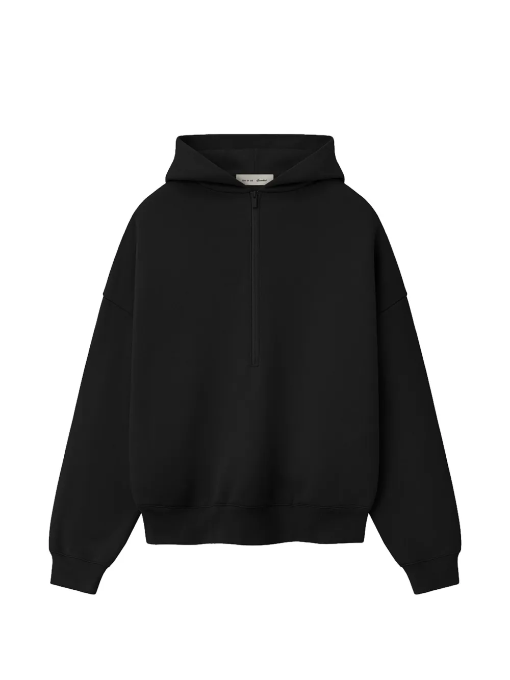 FEAR OF GOD ESSENTIALS half zip hoodie - Nero