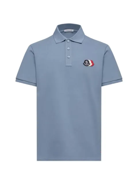 Moncler playera tipo polo con parche del logo