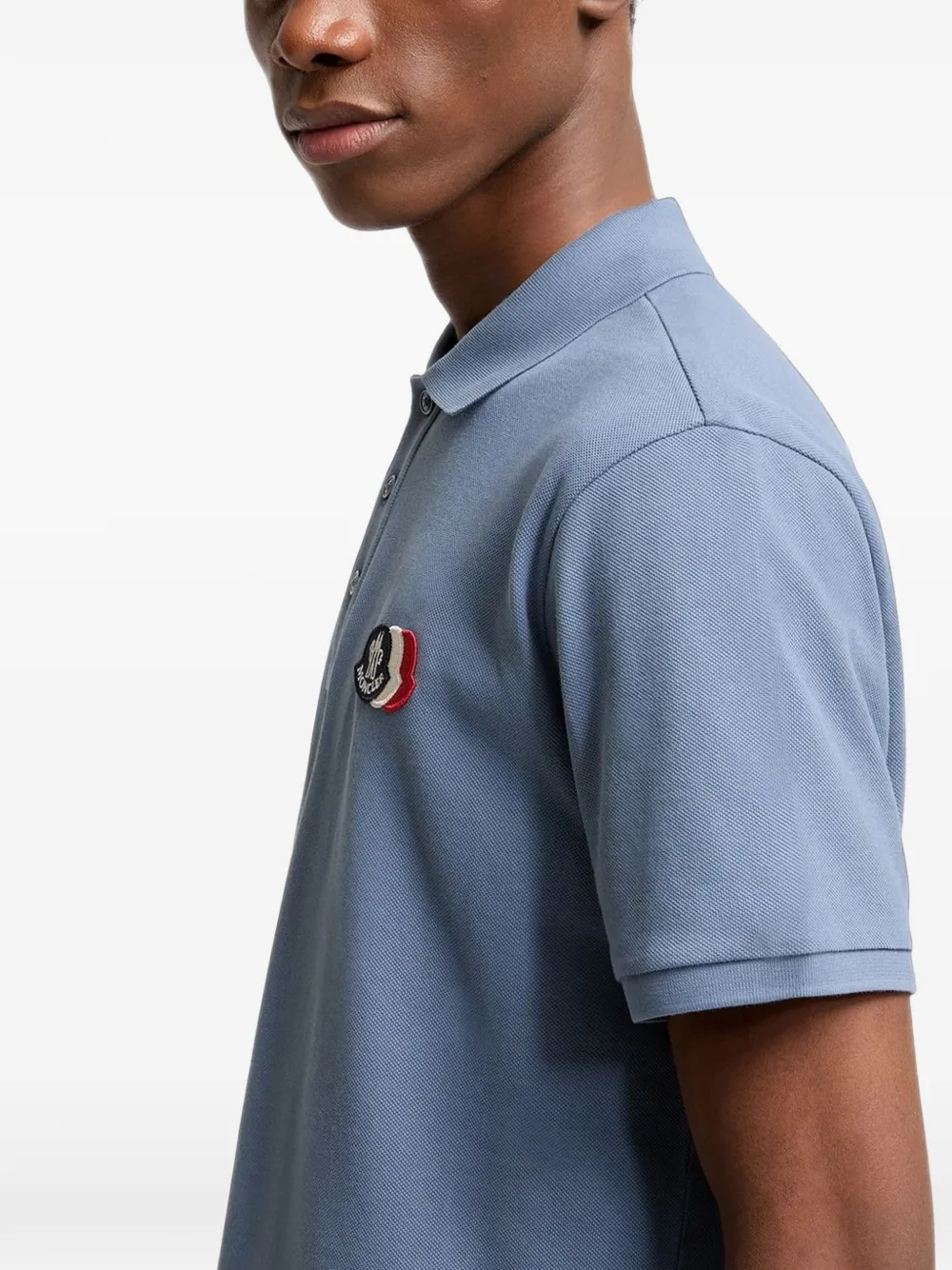 Moncler Poloshirt met logopatch Blauw