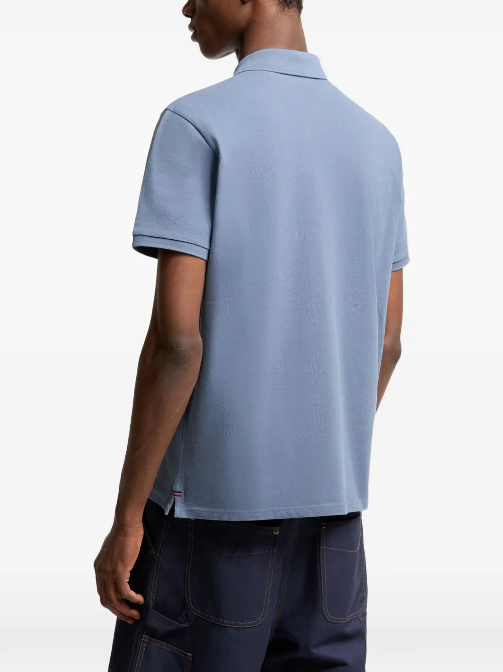 Moncler Poloshirt met logopatch Blauw