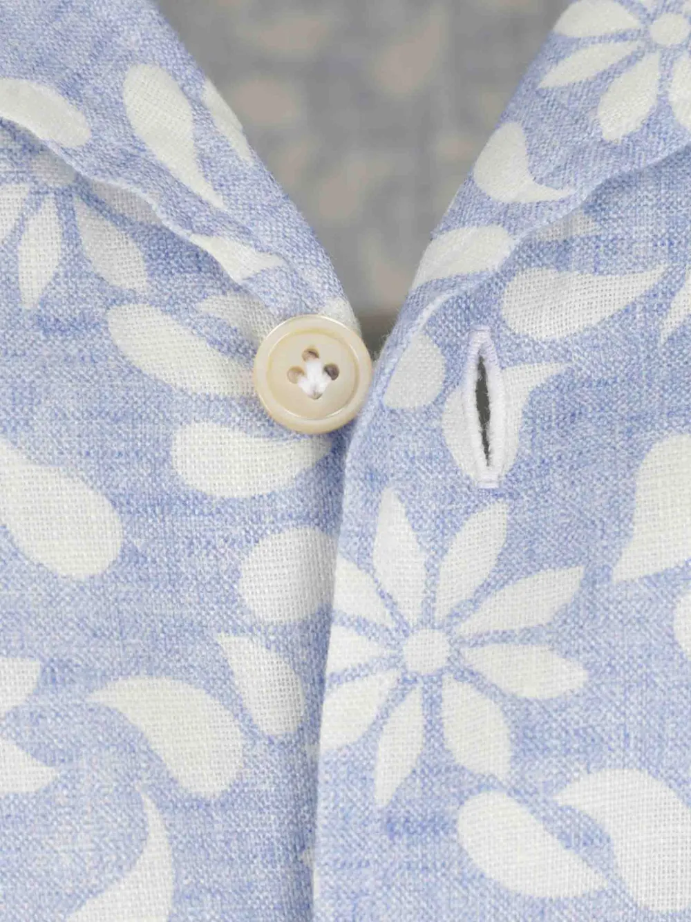 Luigi Borrelli Overhemd met bloemenprint Blauw