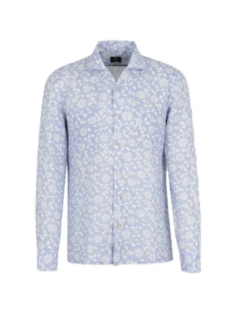 Luigi Borrelli floral-print long-sleeved shirt