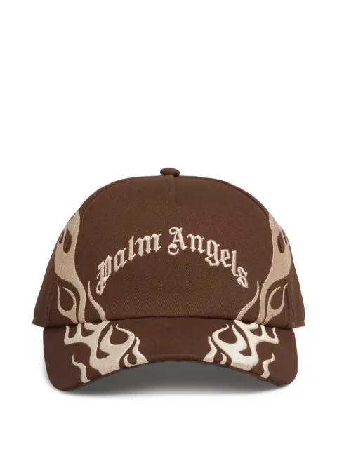 Palm Angels flame-embroidered baseball cap