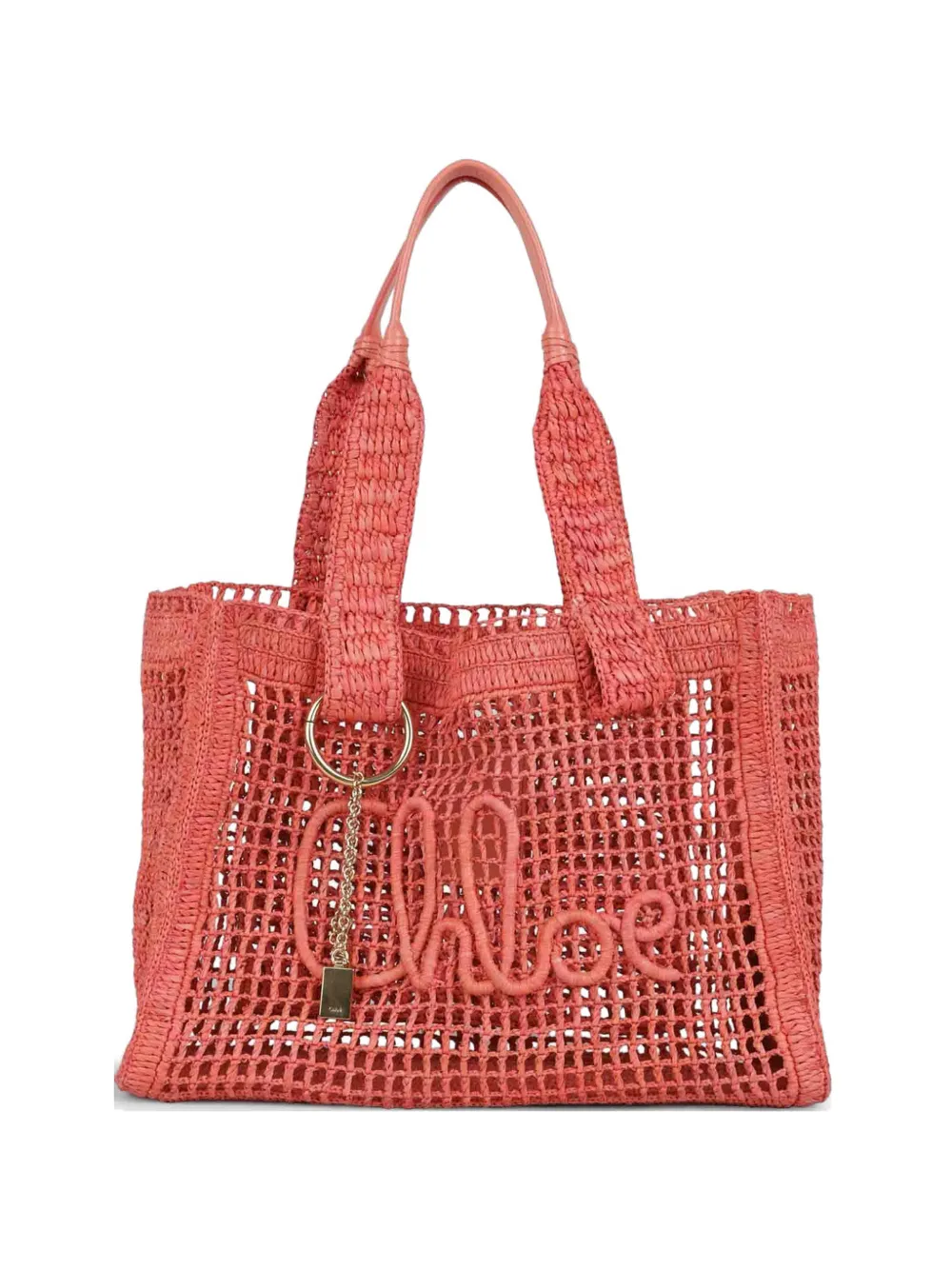 Chloé raffia banana bag - Rosa