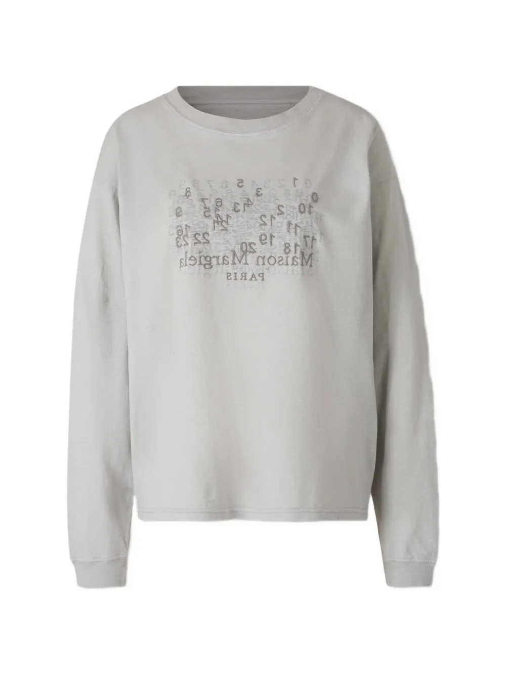 Maison Margiela long-sleeve graphic T-shirt - Grigio