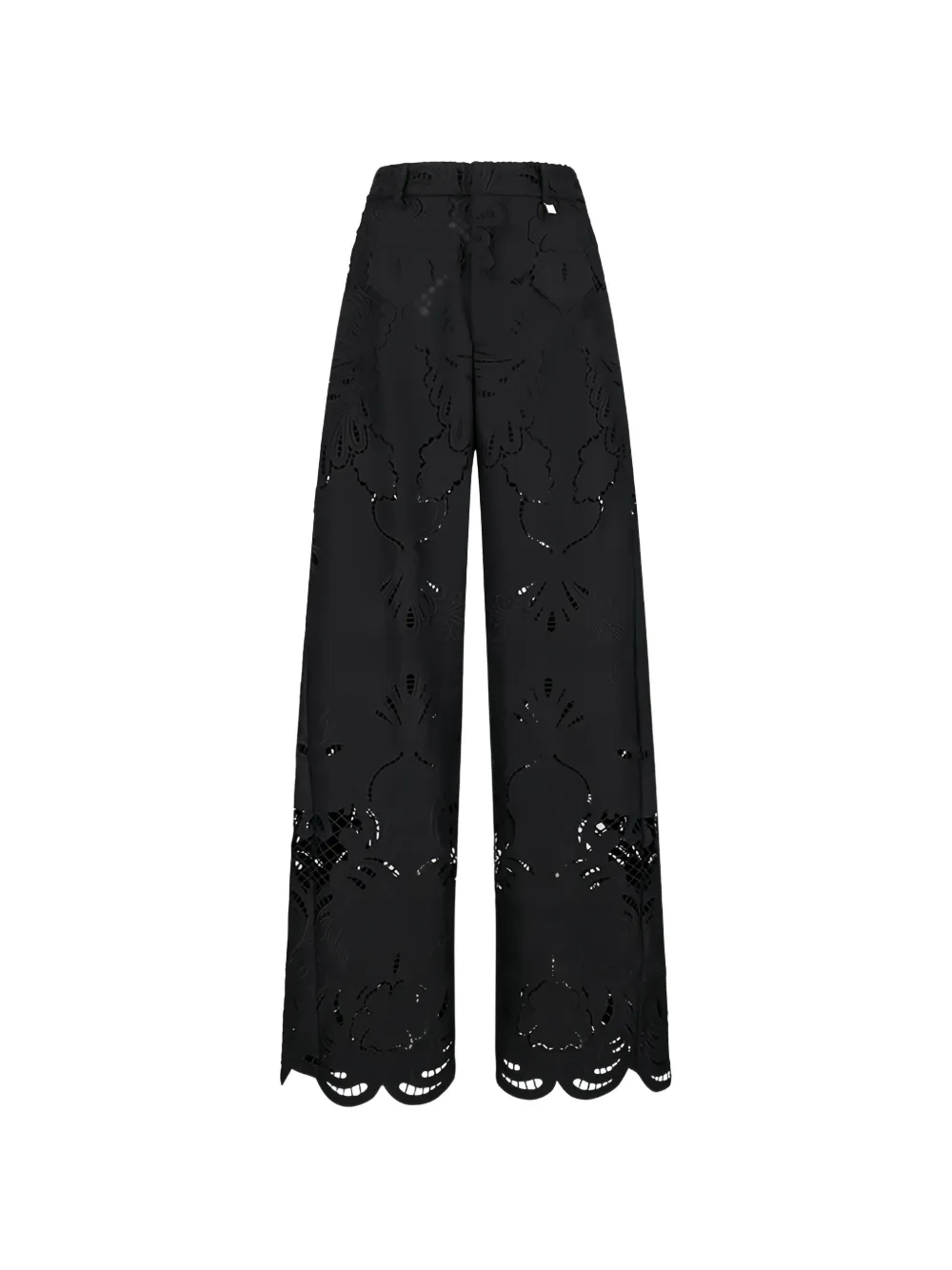 Giuseppe Di Morabito scalloped-hem lace trousers - Nero