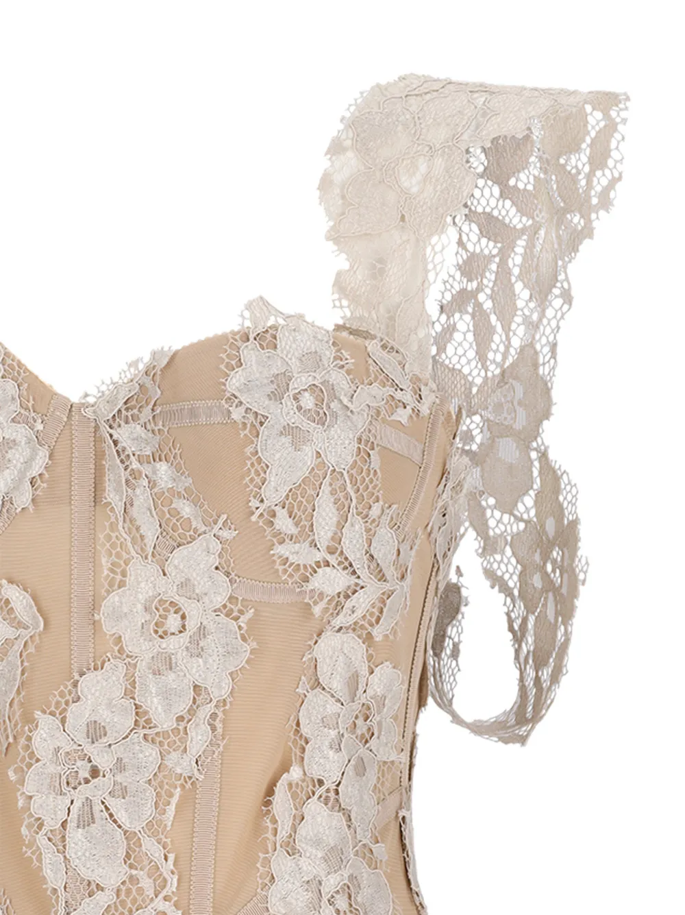 Giuseppe Di Morabito Bustier met kant Wit