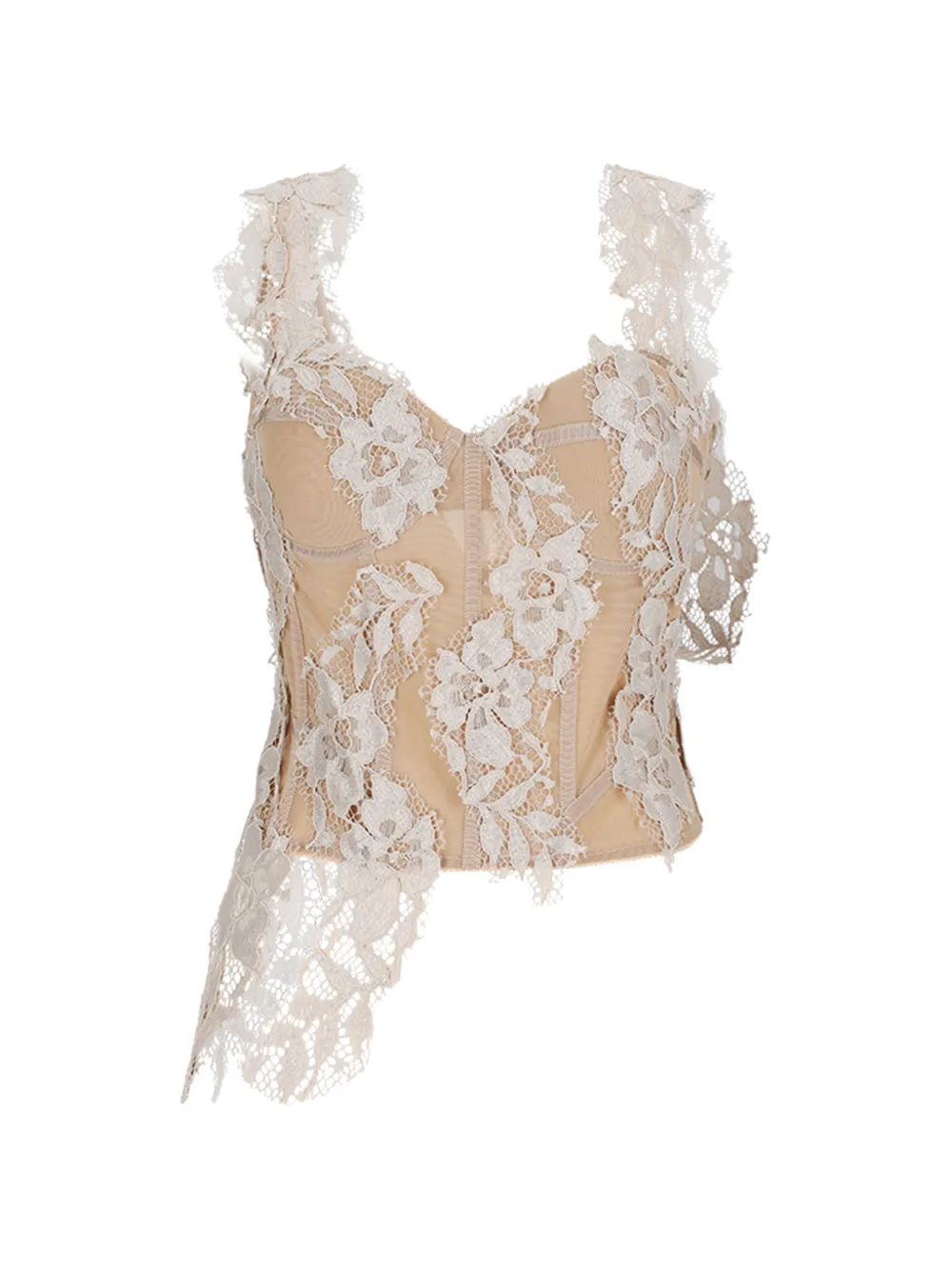 Giuseppe Di Morabito laced bustier - Bianco