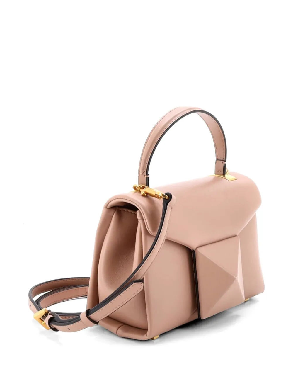  Valentino Garavani Pre-owned Petit Sac Porté épaule One Stud En Cuir à Anses Sur Le Dessus Et Rabat - Rose 