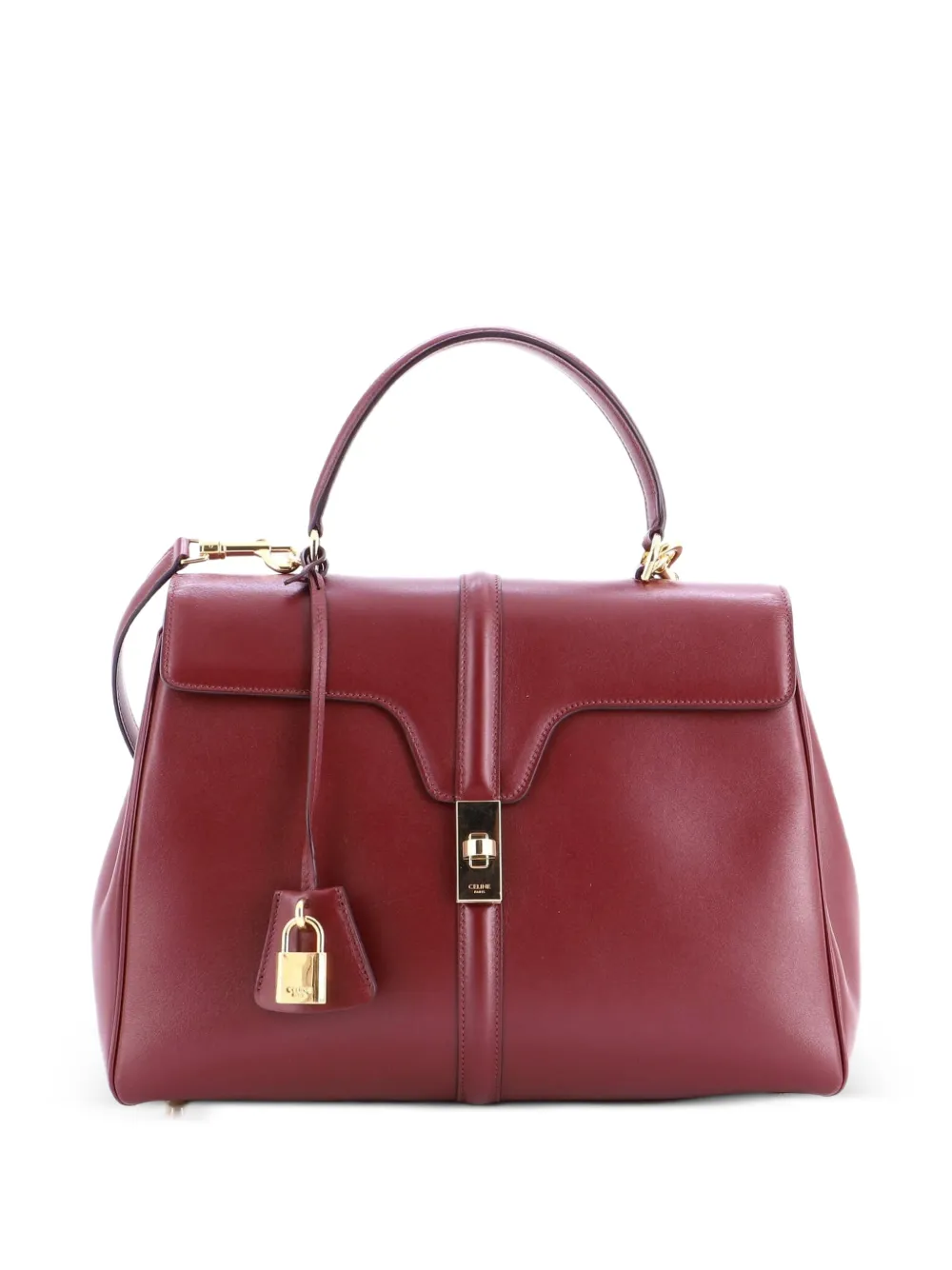 Celine Pre-Owned 16 Top Handle Bag Smooth Calfskin Medium satchel - Rosso