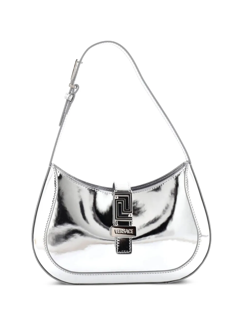 Versace Pre-Owned Greca Goddess Hobo Bag Leather Small shoulder bag - Silber