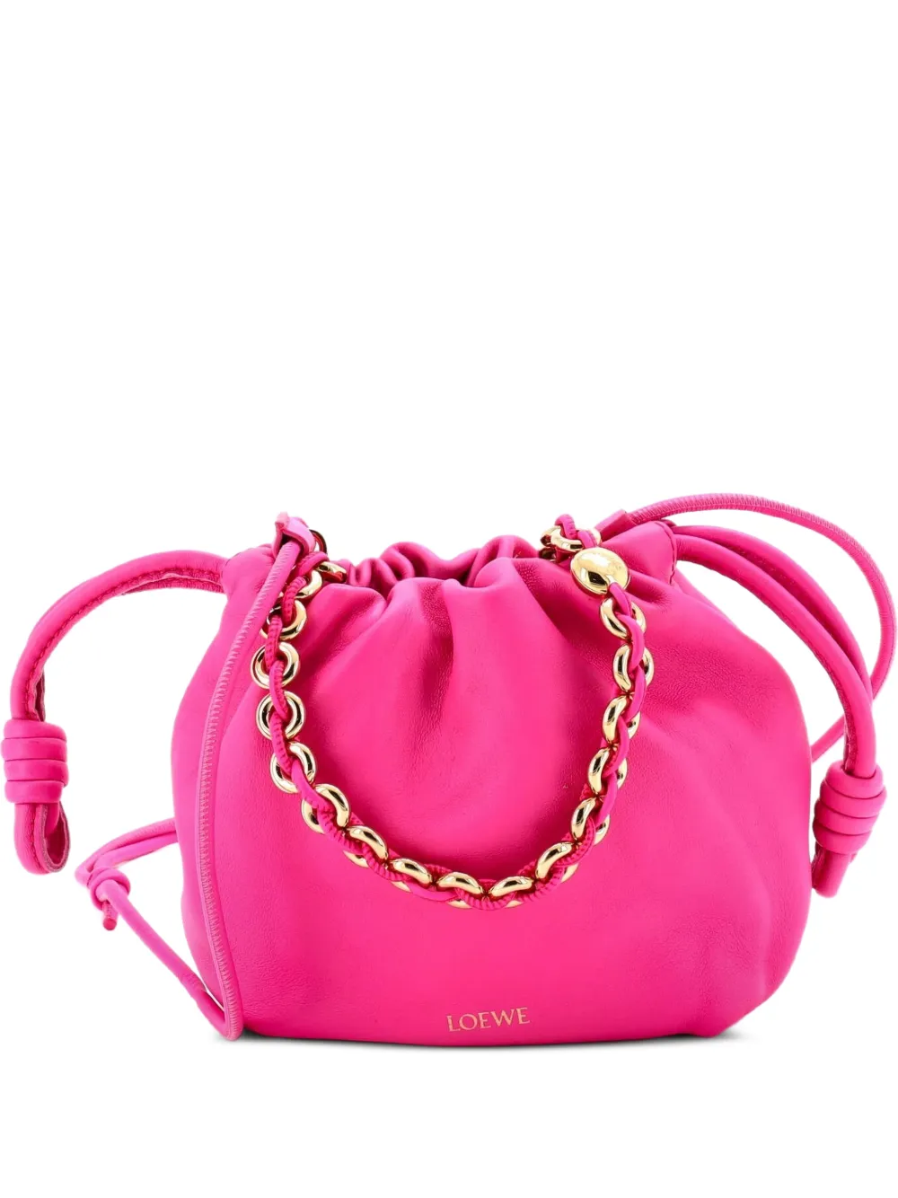 Loewe Pre-Owned Flamenco Knot Chain Purse Bag Leather Mini bucket bag - Rosa