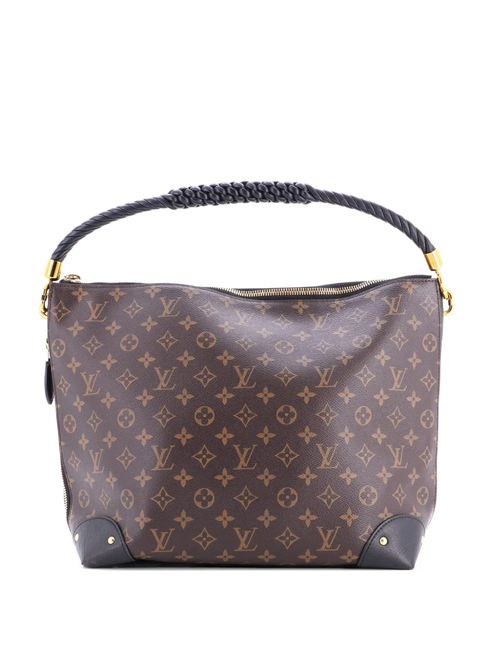 Louis Vuitton Pre-Owned Triangle Softy Bag Reverse Monogram Canvas hobo bag - Brown