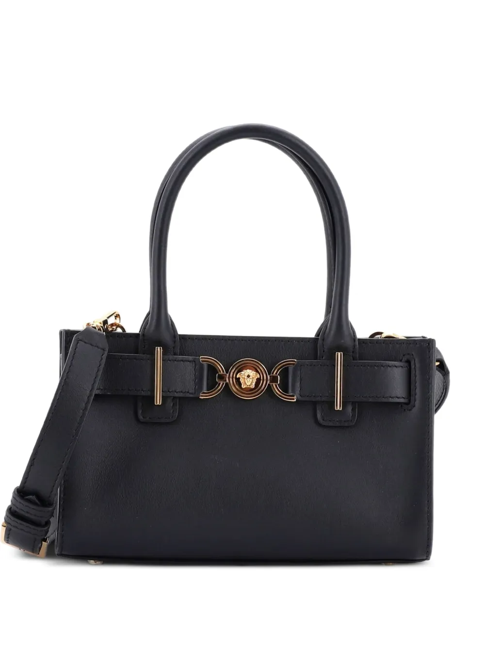 Versace Pre-Owned Medusa 95 Leather Small tote bag - Nero