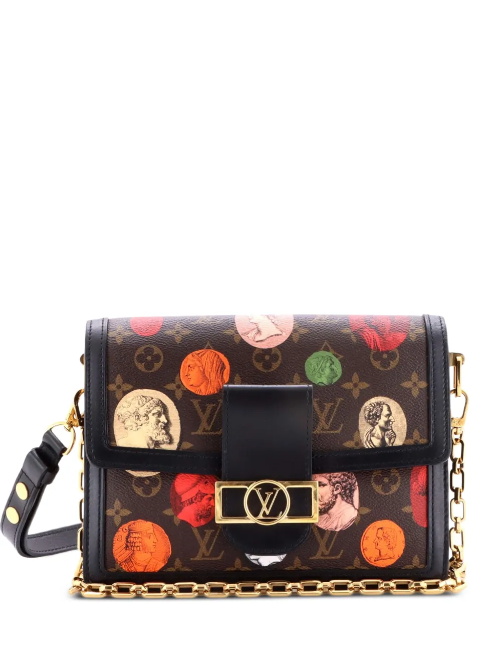 Louis Vuitton Pre-Owned Dauphine Limited Edition Fornasetti Cameo Monogram Canvas MM shoulder bag - Marrone