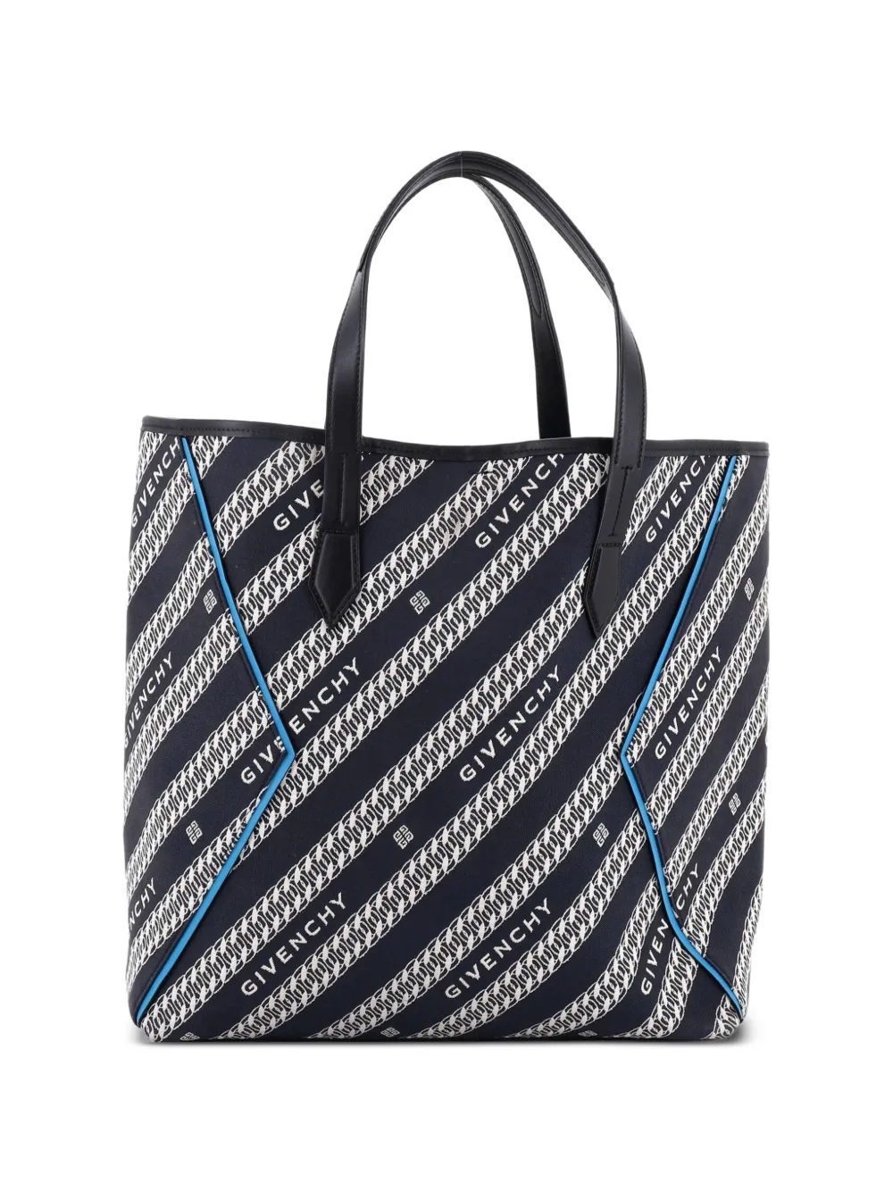 Givenchy Pre-Owned Bond Shopper Logo Jacquard Canvas Medium tote bag - Blu