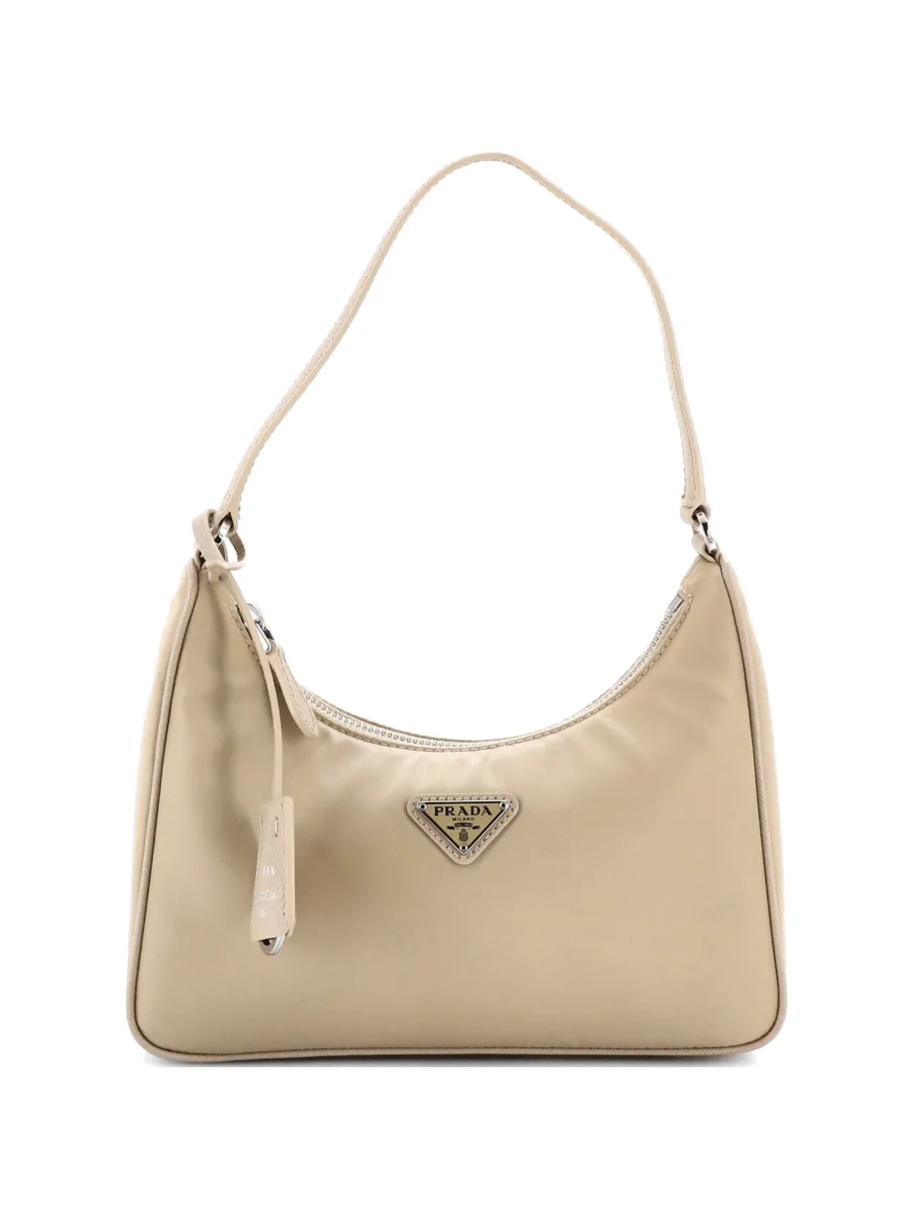 Prada Pre-Owned Re-Edition 2005 Tessuto with Saffiano Leather Mini hobo bag - Toni neutri
