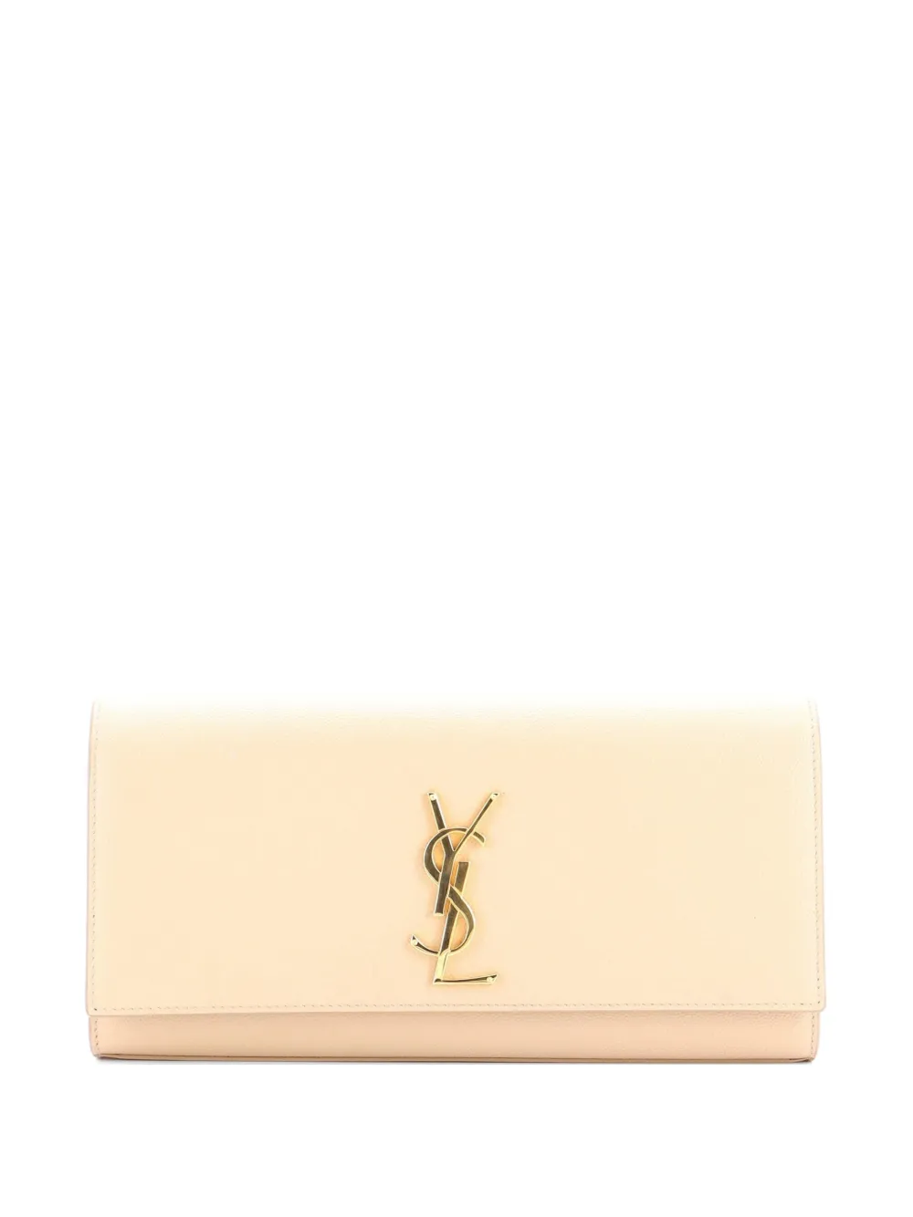 Saint Laurent Pre-Owned Classic Monogram Leather Long clutch bag - Nude