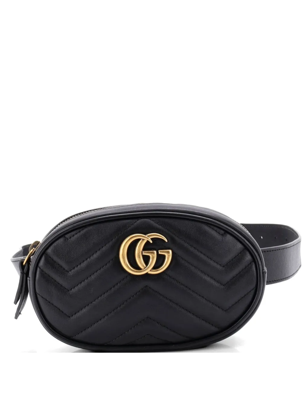 Gucci Pre-Owned GG Marmont Matelasse Leather belt bag - Nero