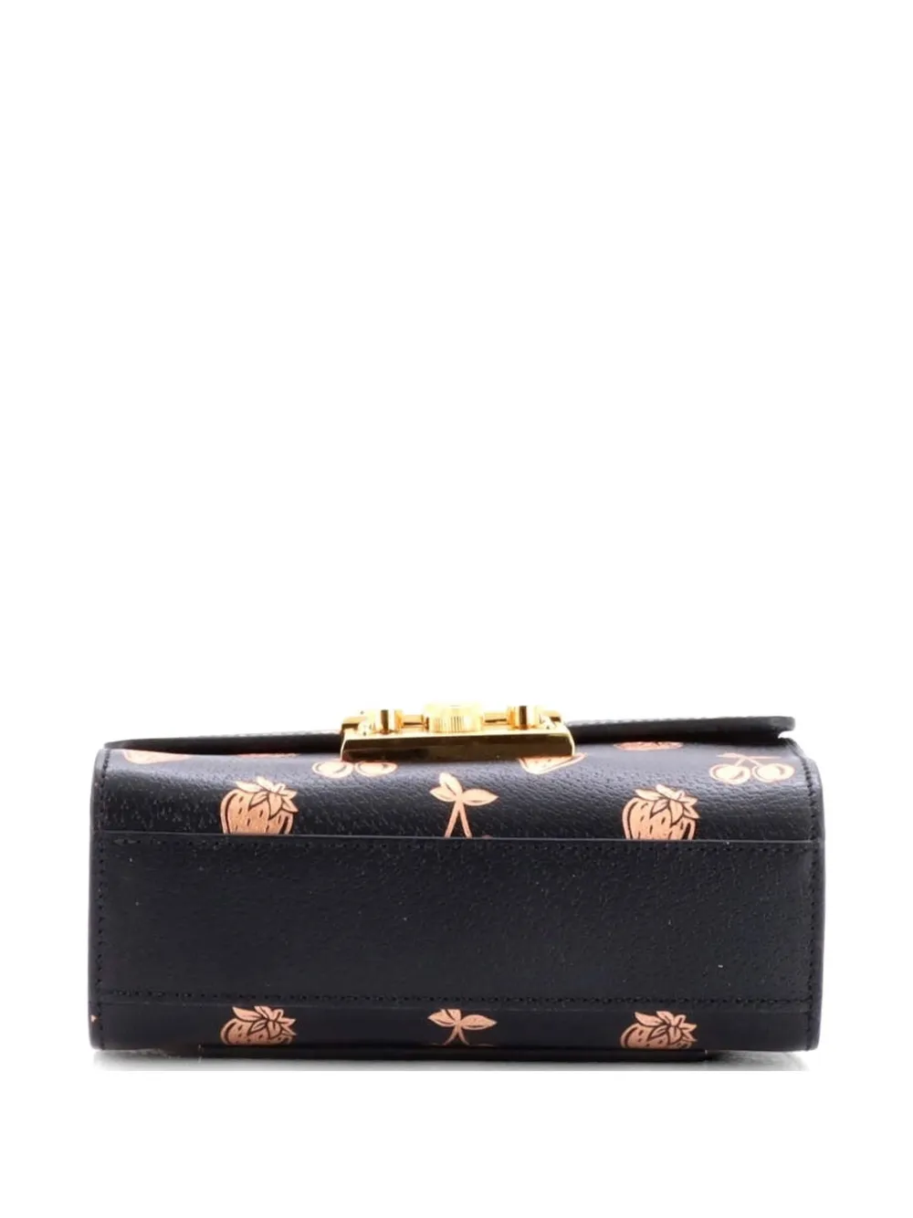 Gucci Pre-Owned パドロック プリント レザー スモール ショルダー