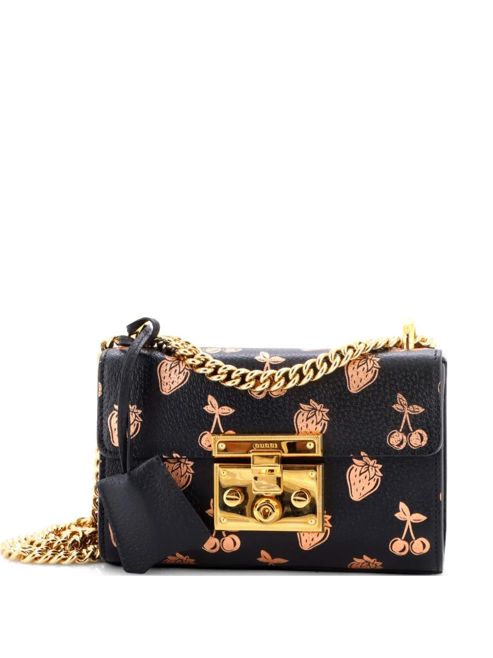 Gucci Pre-Owned Padlock Printed Leather Small shoulder bag - Nero