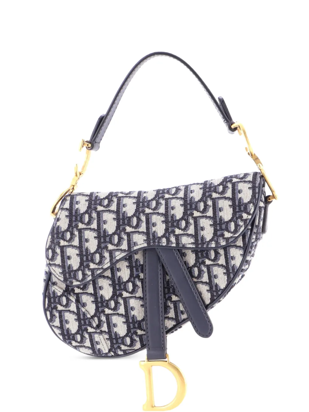 Christian Dior Pre-Owned Saddle Handbag Oblique Canvas Mini shoulder bag - Blu