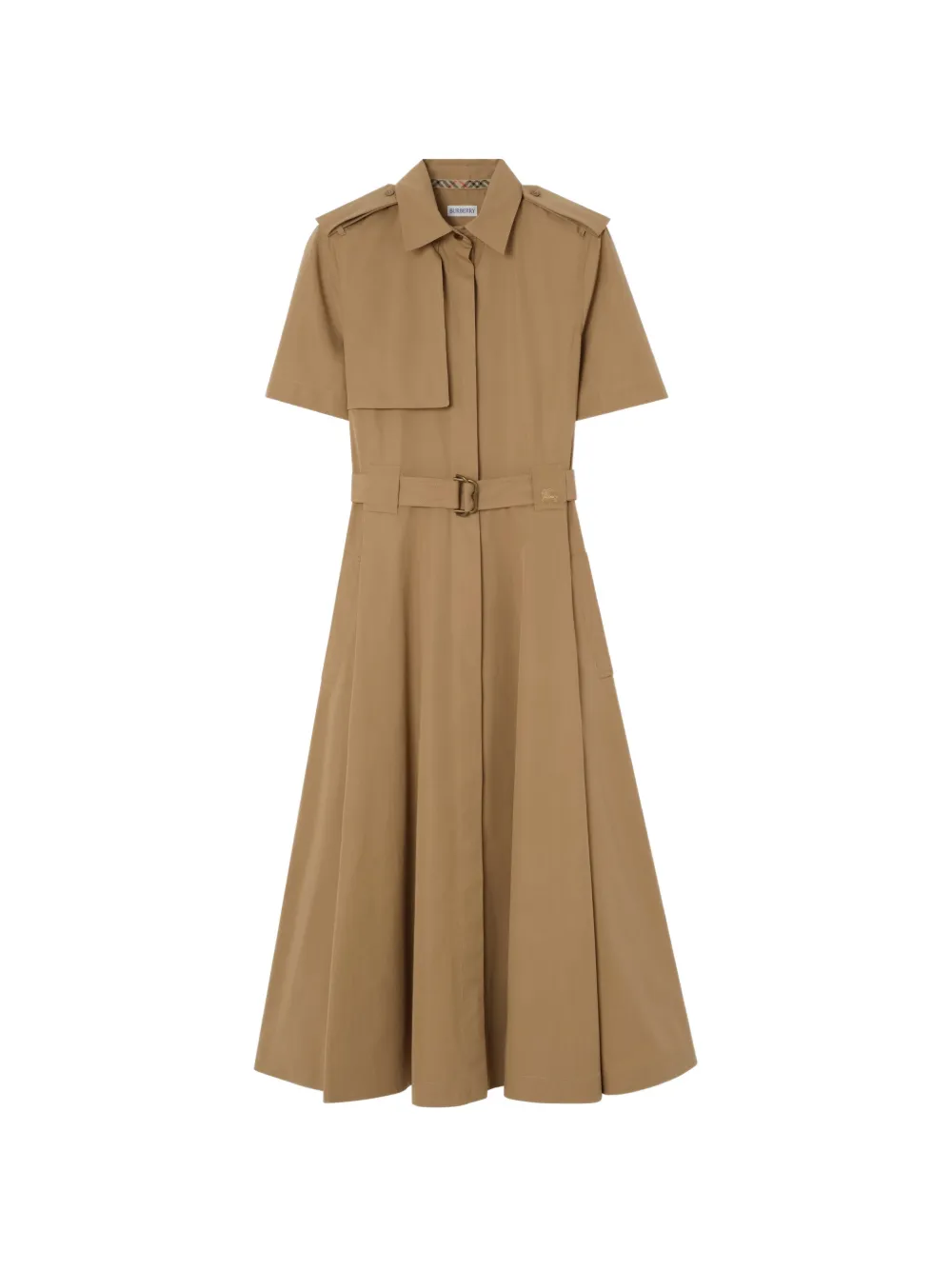 Burberry cotton poplin shirt dress - Marrone