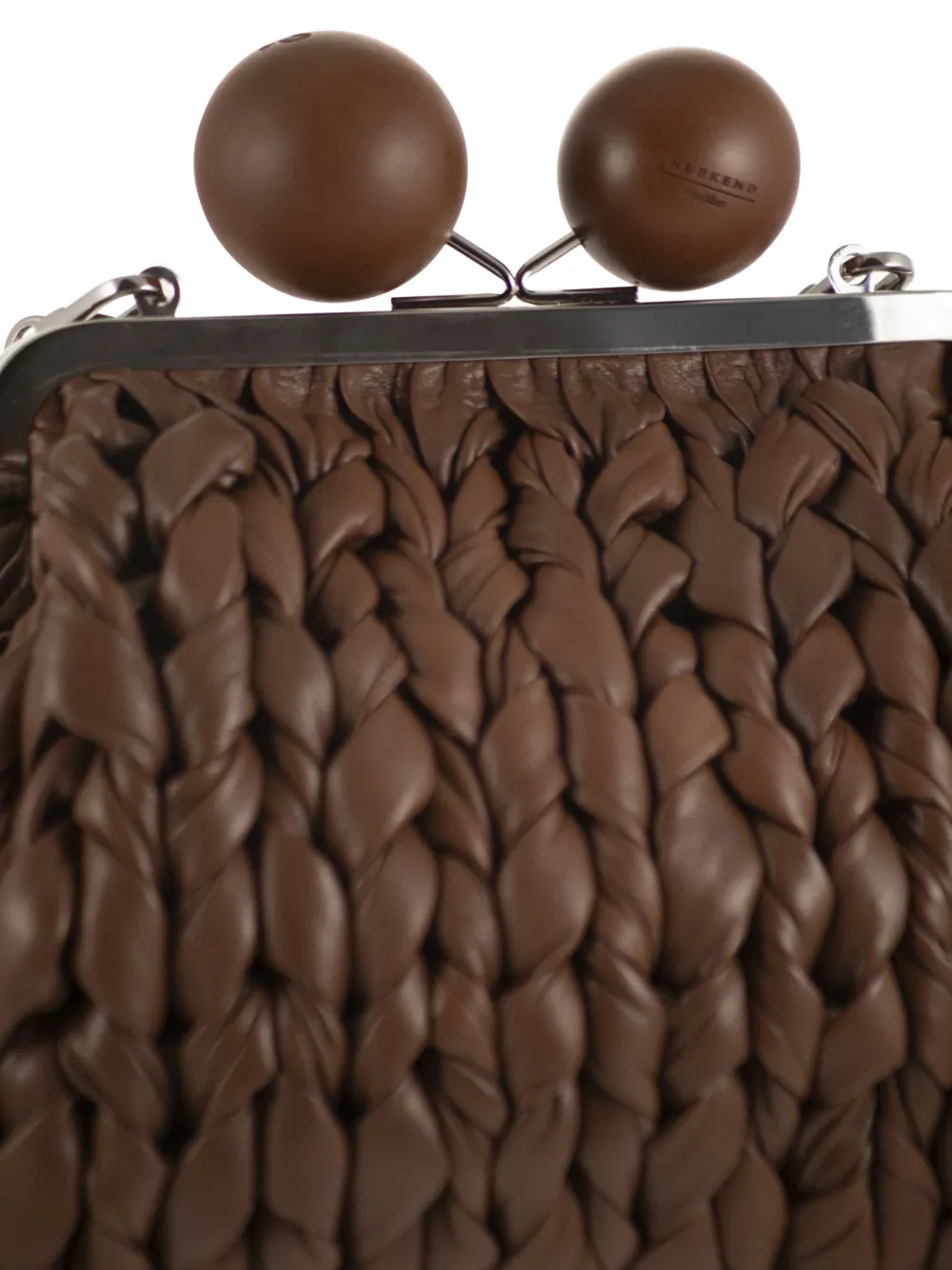  Weekend Max Mara Medium Pasticcino Clutch Bag - Brown 