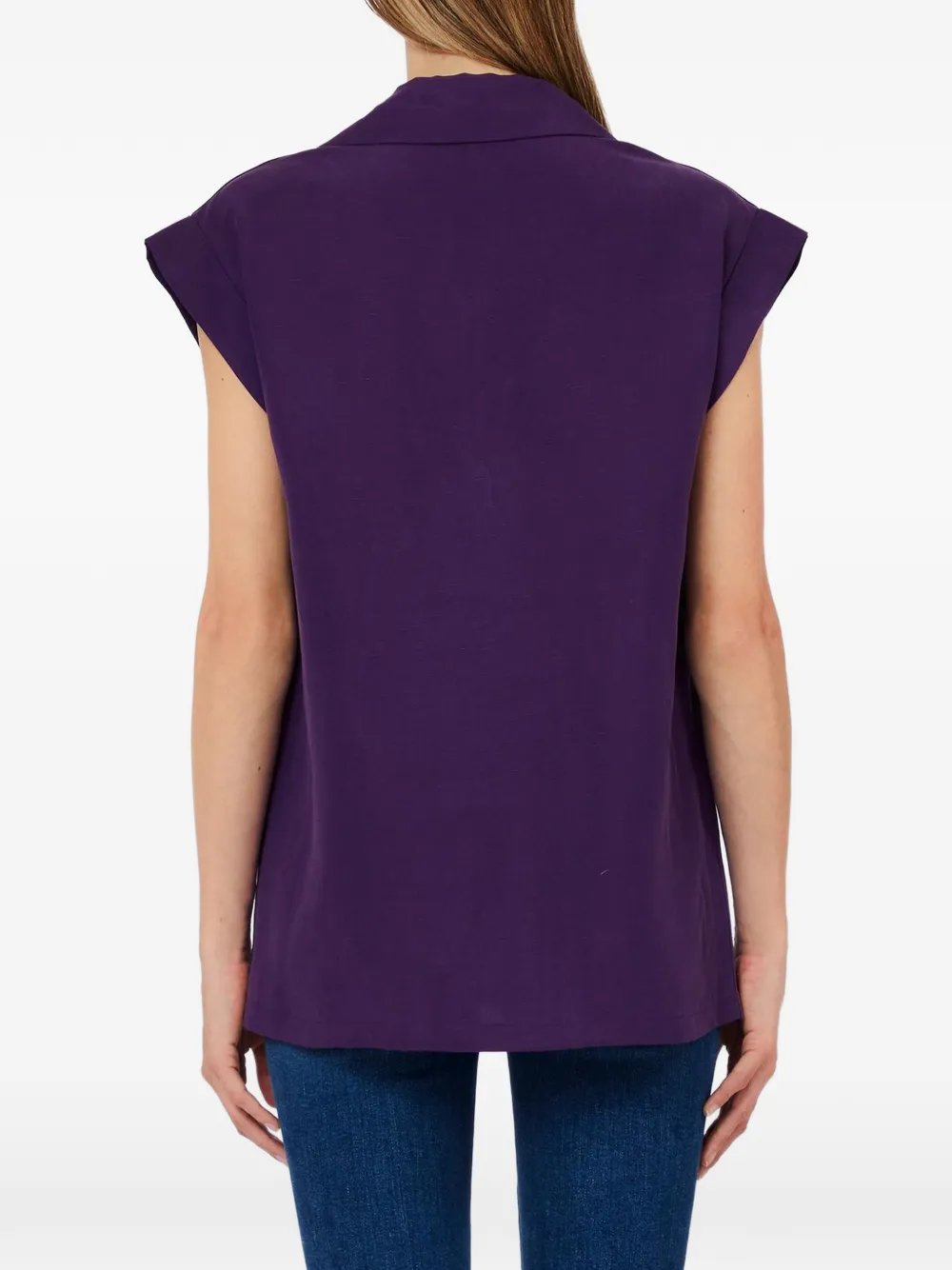  Liu Jo Button Waistcoat - Purple 