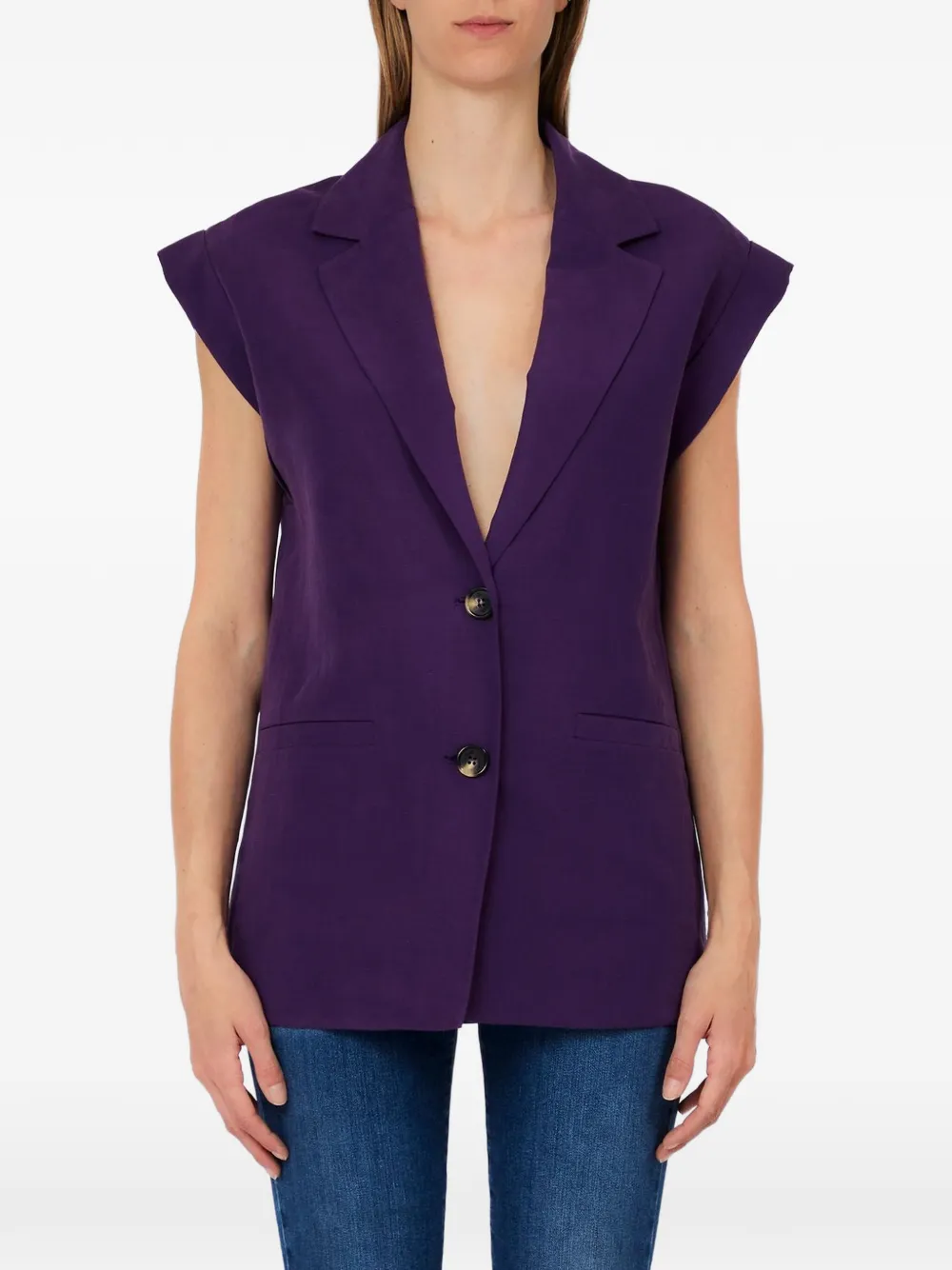 LIU JO button waistcoat - Viola
