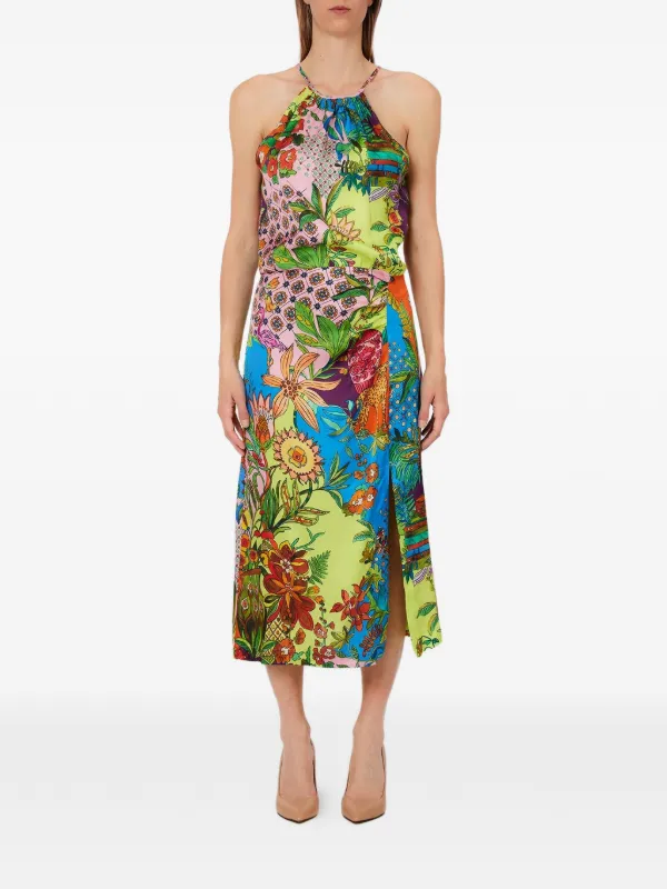 liu jo green dress LIU JO Military green Womens Short Dress
