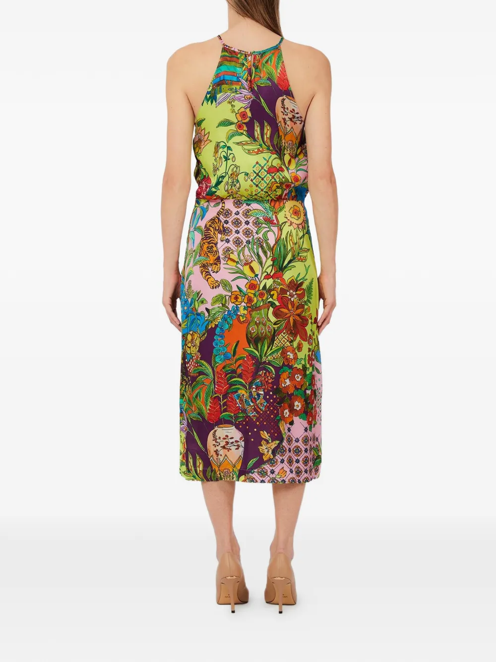 LIU JO Halterjurk met bloemenprint Groen