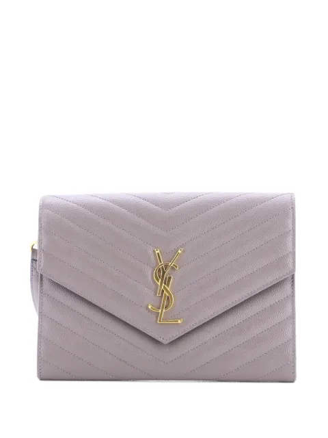 Saint Laurent Pre-Owned bolsa de mano de piel y Matelasse con motivo Chevron y monograma Classic