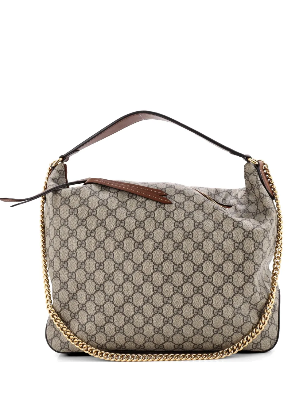 Gucci Pre-Owned Chain GG Coated Canvas Large hobo bag - Marrone