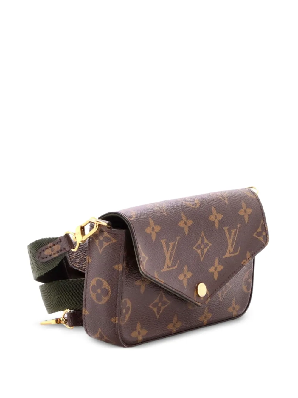 Louis Vuitton Pre-Owned Felicie Strap & Go Handbag Monogram Canvas crossbody bag - Marrone