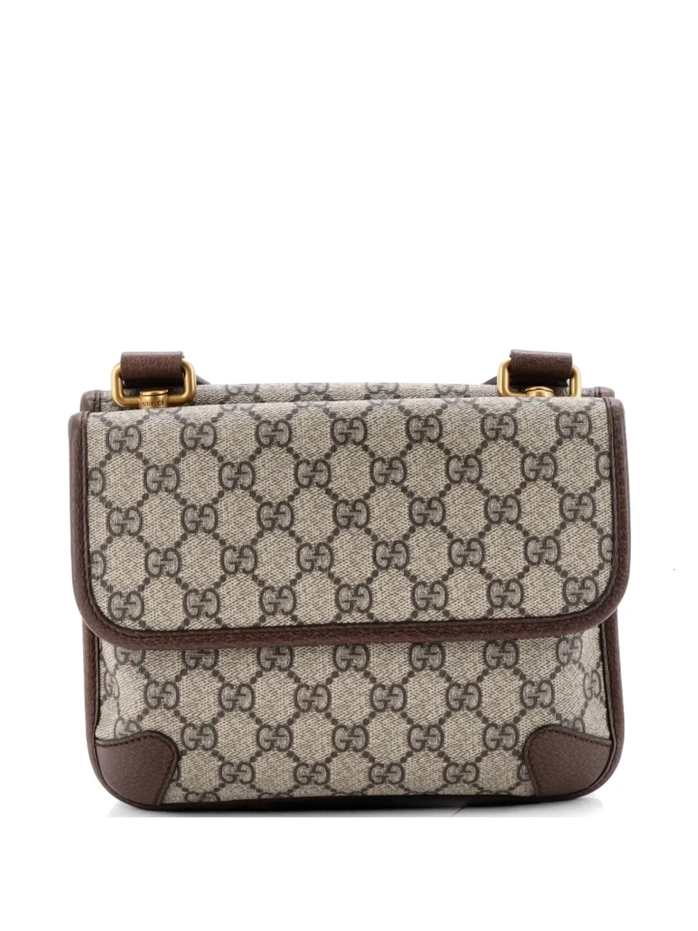 Gucci Pre-owned Neo Vintage Flap Messenger GG Coated Canvas Small Crossbody Bag in Brown, view 2