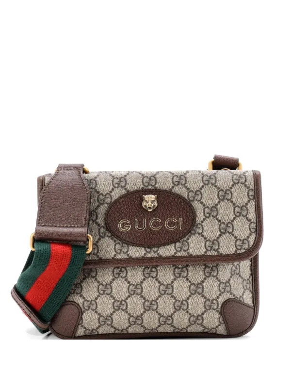 Gucci Pre-owned Neo Vintage Flap Messenger GG Coated Canvas Small Crossbody Bag in Brown