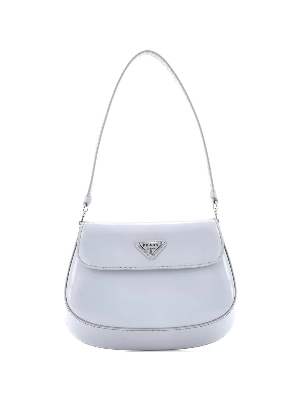 Prada Pre-Owned Cleo Flap Shoulder Bag Spazzolato Leather Small hobo bag - Blu