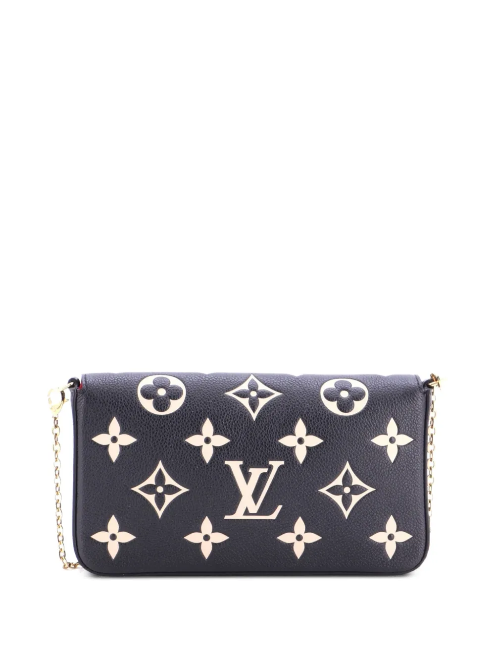 Louis Vuitton Pre-owned Felicie Pochette Bicolor Monogram Empreinte Giant Crossbody Bag in Black, view 2