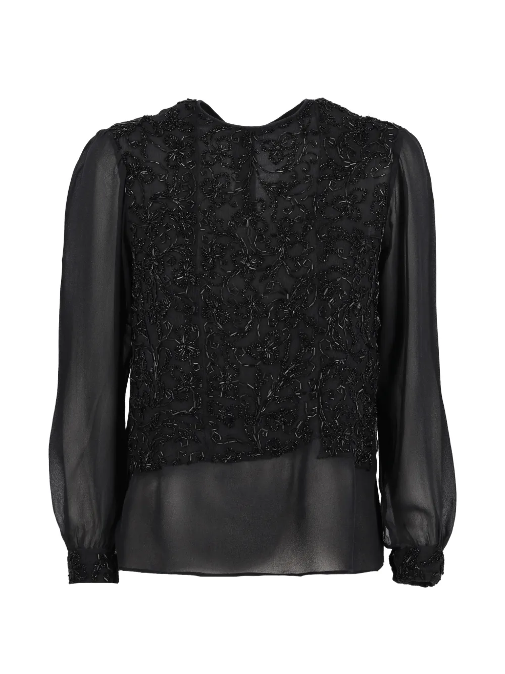 Vintage beaded blouse - Nero