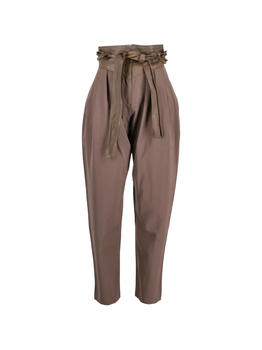 Versace Pre-Owned pleated trousers - Marrone