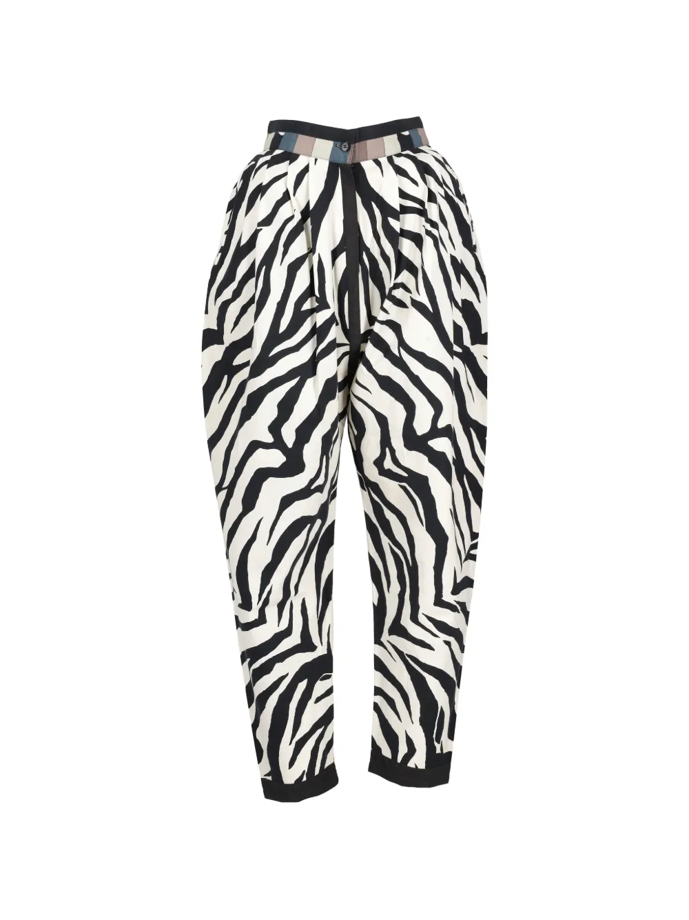 Versace Pre-Owned zebra-print trousers - Bianco