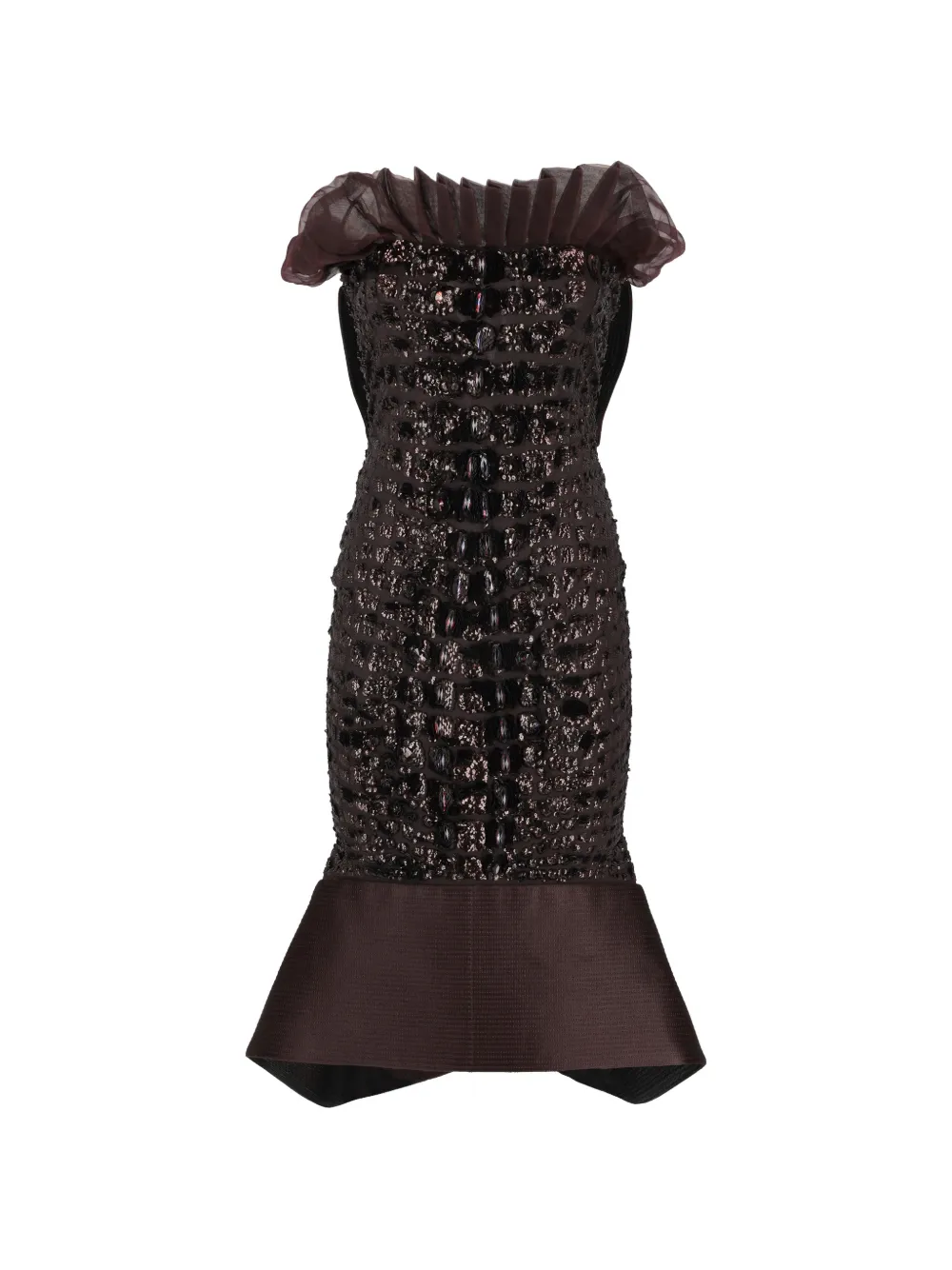 Gianfranco Ferré Pre-Owned flared dress - Marrone