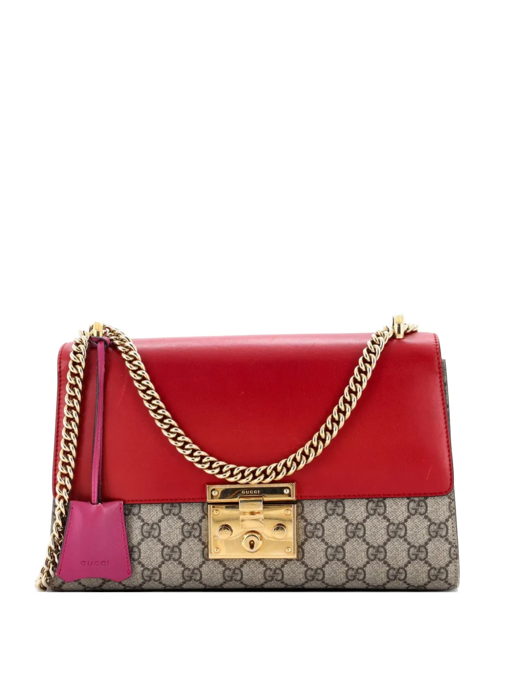 Gucci Pre-Owned Padlock GG Coated Canvas and Leather Medium shoulder bag - Marrone