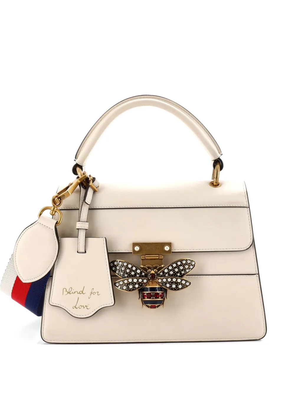 Gucci Pre-Owned Queen Margaret Top Handle Bag Leather Small satchel - Bianco