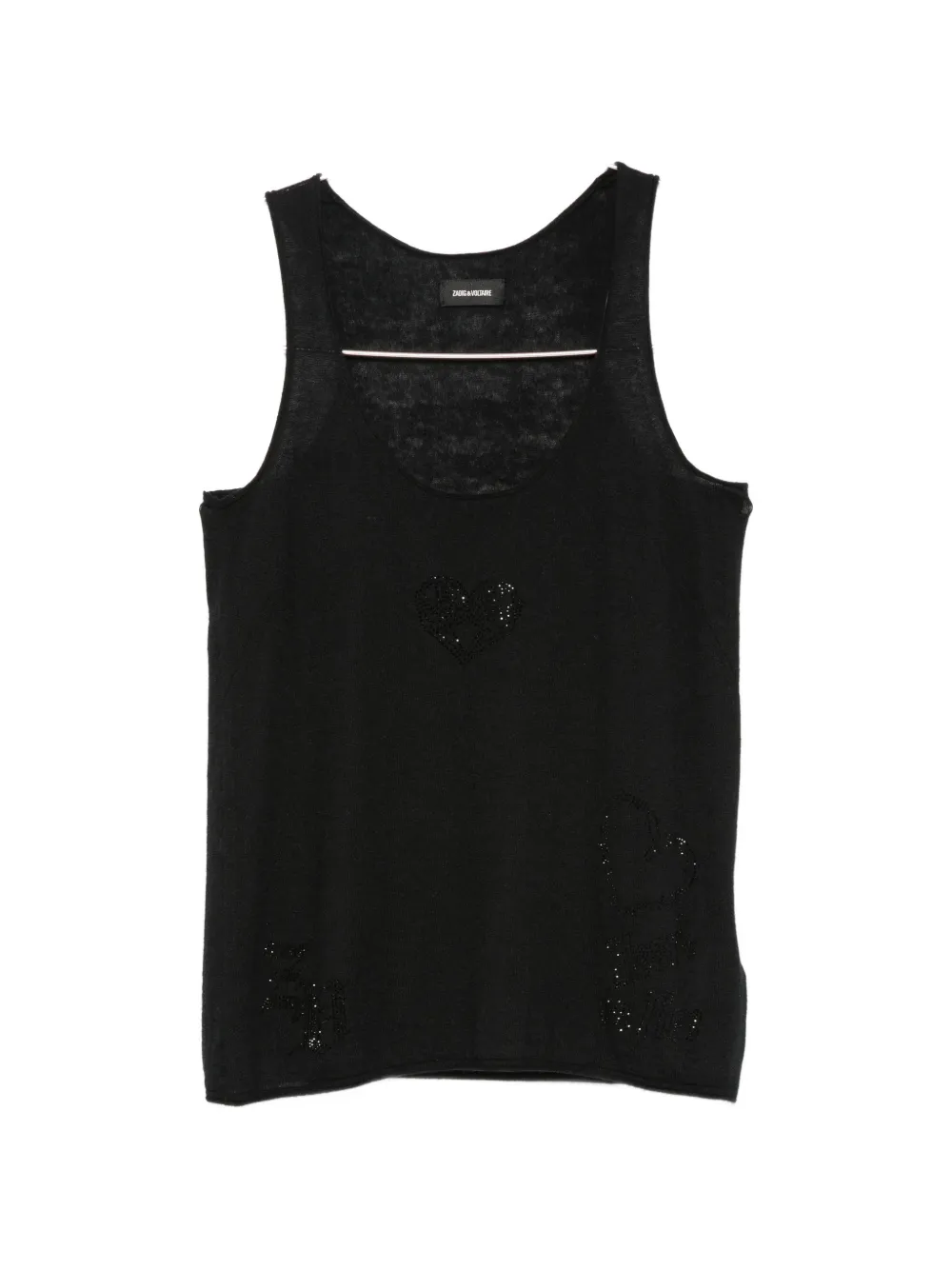 Zadig&Voltaire Lee strass-embellished top - Marrone